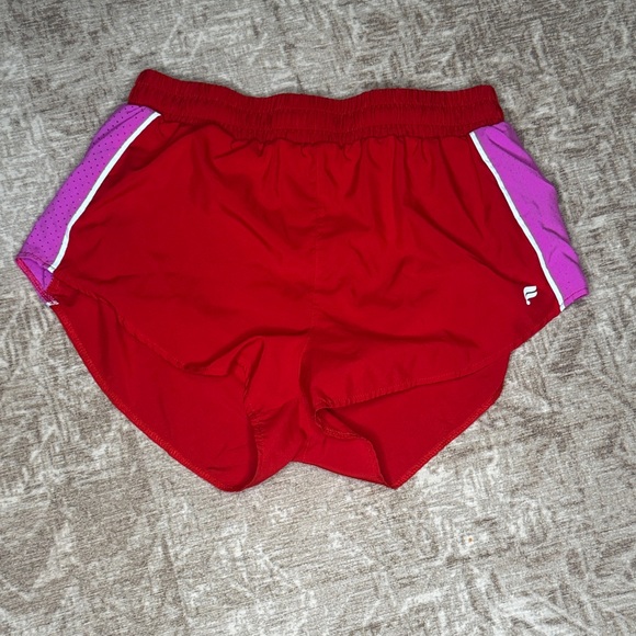 Fabletics Red and Purple Women's Athletic Shorts - Picture 1 of 1